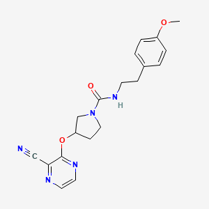 3-((3-cyanopyrazin-2-yl)oxy)-N-(4-methoxyphenethyl)pyrrolidine-1-carboxamide