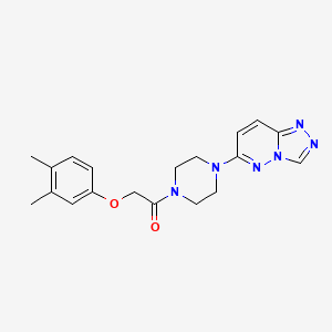 1-(4-([1,2,4]Triazolo[4,3-b]pyridazin-6-yl)piperazin-1-yl)-2-(3,4-dimethylphenoxy)ethanone