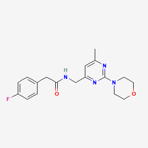 2-(4-fluorophenyl)-N-((6-methyl-2-morpholinopyrimidin-4-yl)methyl)acetamide