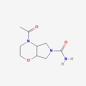 4-Acetyl-2,3,4a,5,7,7a-hexahydropyrrolo[3,4-b][1,4]oxazine-6-carboxamide