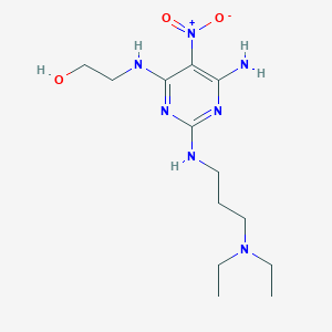 2-[[6-Amino-2-[3-(diethylamino)propylamino]-5-nitropyrimidin-4-yl]amino]ethanol