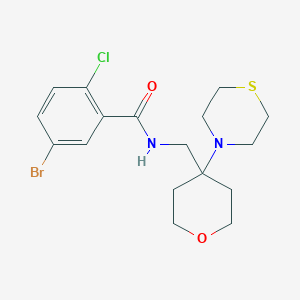 5-Bromo-2-chloro-N-[(4-thiomorpholin-4-yloxan-4-yl)methyl]benzamide
