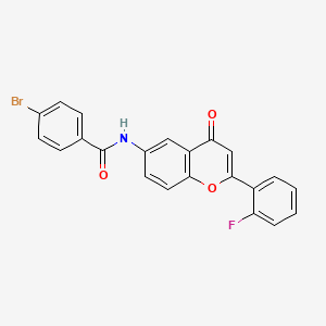 4-bromo-N-[2-(2-fluorophenyl)-4-oxo-4H-chromen-6-yl]benzamide