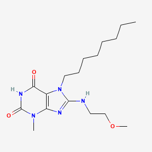 8-(2-Methoxyethylamino)-3-methyl-7-octylpurine-2,6-dione