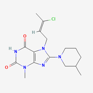 (Z)-7-(3-chlorobut-2-en-1-yl)-3-methyl-8-(3-methylpiperidin-1-yl)-1H-purine-2,6(3H,7H)-dione