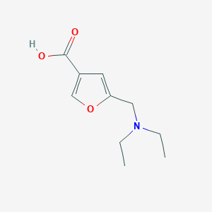 molecular formula C10H15NO3 B2710467 5-Diethylaminomethyl-furan-3-carboxylic acid CAS No. 296273-59-1