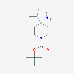 molecular formula C13H26N2O2 B2710471 tert-Butyl 4-amino-4-(propan-2-yl)piperidine-1-carboxylate CAS No. 1402148-68-8