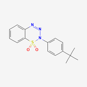 molecular formula C16H17N3O2S B2710473 2-[4-(tert-butyl)phenyl]-1lambda~6~,2,3,4-benzothiatriazine-1,1(2H)-dione CAS No. 866151-91-9