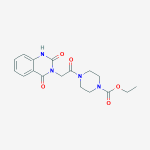 Ethyl 4-[2-(2,4-dioxo-1H-quinazolin-3-yl)acetyl]piperazine-1-carboxylate