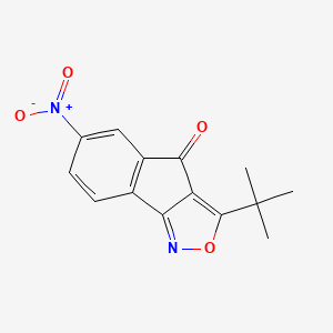 molecular formula C14H12N2O4 B2710476 3-(Tert-butyl)-6-nitroindeno[3,2-C]isoxazol-4-one CAS No. 1022731-57-2