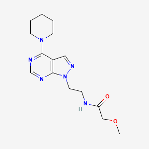 2-methoxy-N-(2-(4-(piperidin-1-yl)-1H-pyrazolo[3,4-d]pyrimidin-1-yl)ethyl)acetamide