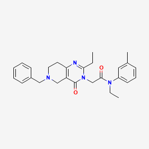 2-[6-benzyl-2-ethyl-4-oxo-5,6,7,8-tetrahydropyrido[4,3-d]pyrimidin-3(4H)-yl]-N~1~-ethyl-N~1~-(3-methylphenyl)acetamide