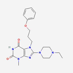 8-(4-ethylpiperazin-1-yl)-3-methyl-7-(3-phenoxypropyl)-1H-purine-2,6(3H,7H)-dione