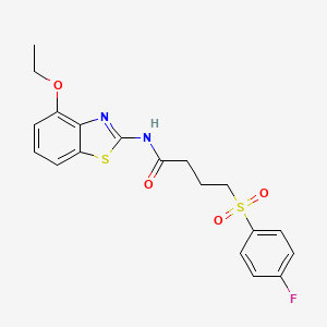 molecular formula C19H19FN2O4S2 B2710517 N-(4-ethoxy-1,3-benzothiazol-2-yl)-4-(4-fluorobenzenesulfonyl)butanamide CAS No. 941900-86-3