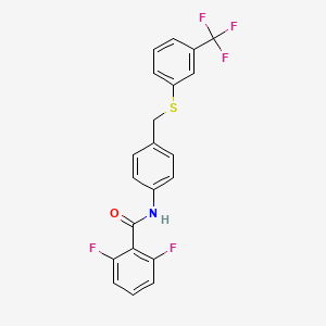 2,6-difluoro-N-[4-[[3-(trifluoromethyl)phenyl]sulfanylmethyl]phenyl]benzamide