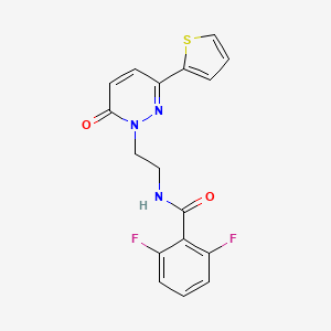 molecular formula C17H13F2N3O2S B2710521 2,6-difluoro-N-(2-(6-oxo-3-(thiophen-2-yl)pyridazin-1(6H)-yl)ethyl)benzamide CAS No. 946264-38-6
