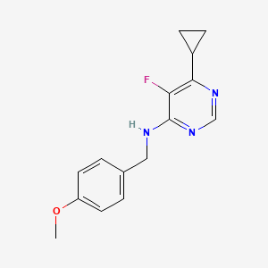 6-Cyclopropyl-5-fluoro-N-[(4-methoxyphenyl)methyl]pyrimidin-4-amine