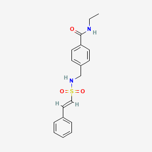 N-ethyl-4-[[[(E)-2-phenylethenyl]sulfonylamino]methyl]benzamide