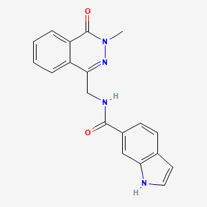 molecular formula C19H16N4O2 B2710589 N-((3-methyl-4-oxo-3,4-dihydrophthalazin-1-yl)methyl)-1H-indole-6-carboxamide CAS No. 1396866-27-5