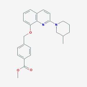 molecular formula C24H26N2O3 B2710602 Methyl 4-(((2-(3-methylpiperidin-1-yl)quinolin-8-yl)oxy)methyl)benzoate CAS No. 921579-22-8