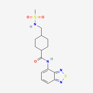molecular formula C15H20N4O3S2 B2710612 N-(2,1,3-benzothiadiazol-4-yl)-4-(methanesulfonamidomethyl)cyclohexane-1-carboxamide CAS No. 1219914-73-4