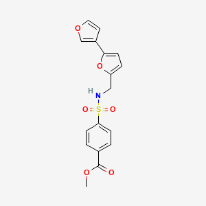 molecular formula C17H15NO6S B2710627 methyl 4-[({[2,3'-bifuran]-5-yl}methyl)sulfamoyl]benzoate CAS No. 2034567-22-9