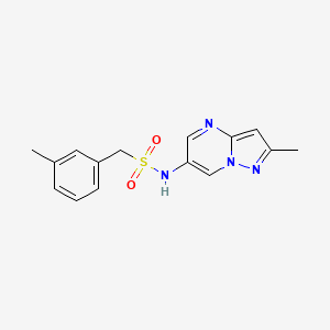 molecular formula C15H16N4O2S B2710667 N-(2-methylpyrazolo[1,5-a]pyrimidin-6-yl)-1-(m-tolyl)methanesulfonamide CAS No. 1795488-87-7