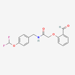 molecular formula C17H15F2NO4 B2710691 N-[[4-(difluoromethoxy)phenyl]methyl]-2-(2-formylphenoxy)acetamide CAS No. 1280807-24-0