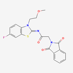 (Z)-2-(1,3-dioxoisoindolin-2-yl)-N-(6-fluoro-3-(2-methoxyethyl)benzo[d]thiazol-2(3H)-ylidene)acetamide