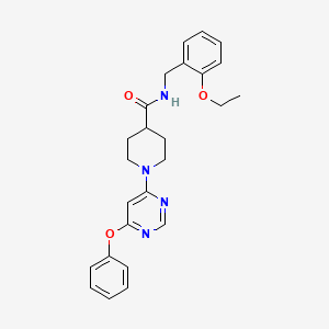 molecular formula C25H28N4O3 B2710720 N-(2-ethoxybenzyl)-1-(6-phenoxypyrimidin-4-yl)piperidine-4-carboxamide CAS No. 1116045-11-4