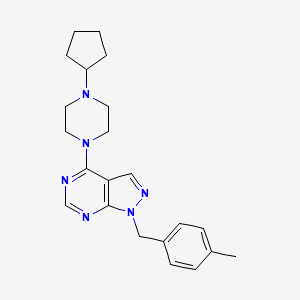 4-(4-cyclopentylpiperazin-1-yl)-1-(4-methylbenzyl)-1H-pyrazolo[3,4-d]pyrimidine