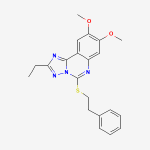 2-Ethyl-8,9-dimethoxy-5-[(2-phenylethyl)sulfanyl]-[1,2,4]triazolo[1,5-c]quinazoline