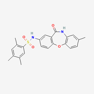 2,4,5-trimethyl-N-(8-methyl-11-oxo-10,11-dihydrodibenzo[b,f][1,4]oxazepin-2-yl)benzenesulfonamide