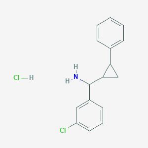 (3-Chlorophenyl)(2-phenylcyclopropyl)methanamine hydrochloride