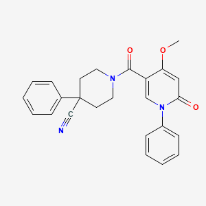 1-(4-Methoxy-6-oxo-1-phenyl-1,6-dihydropyridine-3-carbonyl)-4-phenylpiperidine-4-carbonitrile