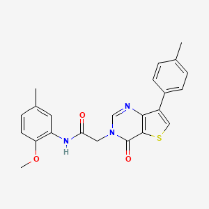 N-(2-methoxy-5-methylphenyl)-2-[7-(4-methylphenyl)-4-oxothieno[3,2-d]pyrimidin-3(4H)-yl]acetamide