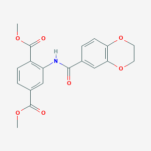 Dimethyl 2-(2,3-dihydrobenzo[b][1,4]dioxine-6-carboxamido)terephthalate