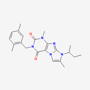6-Butan-2-yl-2-[(2,5-dimethylphenyl)methyl]-4,7-dimethylpurino[7,8-a]imidazole-1,3-dione