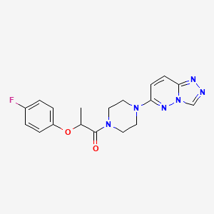 1-(4-([1,2,4]Triazolo[4,3-b]pyridazin-6-yl)piperazin-1-yl)-2-(4-fluorophenoxy)propan-1-one