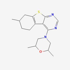 4-(2,6-Dimethylmorpholin-4-yl)-7-methyl-5,6,7,8-tetrahydro[1]benzothieno[2,3-d]pyrimidine