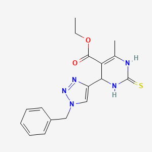 Ethyl 4-(1-benzyltriazol-4-yl)-6-methyl-2-sulfanylidene-3,4-dihydro-1H-pyrimidine-5-carboxylate