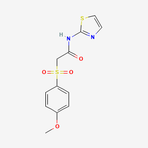 2-((4-methoxyphenyl)sulfonyl)-N-(thiazol-2-yl)acetamide