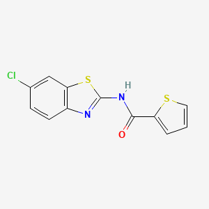 molecular formula C12H7ClN2OS2 B2710766 N-(6-chloro-1,3-benzothiazol-2-yl)thiophene-2-carboxamide CAS No. 258338-56-6