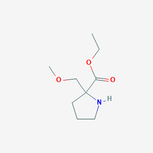 molecular formula C9H17NO3 B2710769 Ethyl 2-(methoxymethyl)pyrrolidine-2-carboxylate CAS No. 2116660-32-1