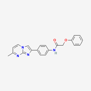 molecular formula C21H18N4O2 B2710773 N-(4-(7-methylimidazo[1,2-a]pyrimidin-2-yl)phenyl)-2-phenoxyacetamide CAS No. 923185-34-6