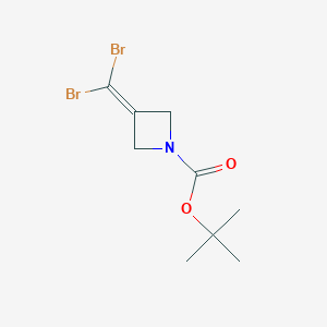 molecular formula C9H13Br2NO2 B2710781 Tert-butyl 3-(dibromomethylidene)azetidine-1-carboxylate CAS No. 1844851-46-2