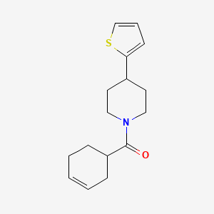 molecular formula C16H21NOS B2710782 Cyclohex-3-en-1-yl(4-(thiophen-2-yl)piperidin-1-yl)methanone CAS No. 1396749-70-4