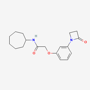 molecular formula C18H24N2O3 B2710793 N-Cycloheptyl-2-[3-(2-oxoazetidin-1-yl)phenoxy]acetamide CAS No. 2224489-41-0