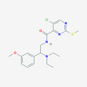 5-chloro-N-[2-(diethylamino)-2-(3-methoxyphenyl)ethyl]-2-(methylsulfanyl)pyrimidine-4-carboxamide