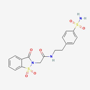 2-(1,1-dioxido-3-oxobenzo[d]isothiazol-2(3H)-yl)-N-(4-sulfamoylphenethyl)acetamide